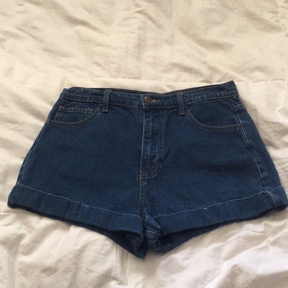 High Waisted Denim Shorts - Picture 1 of 3